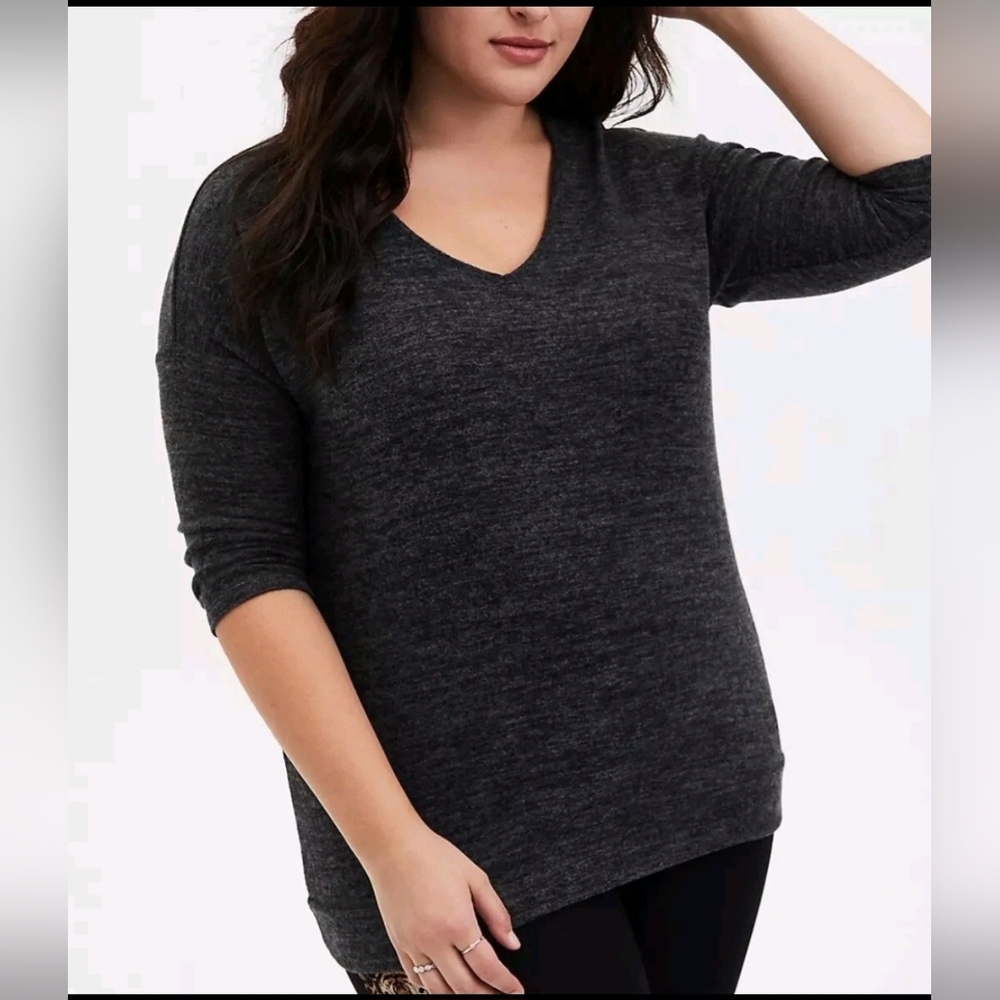 Torrid Super Soft Plush Charcoal Sweater
